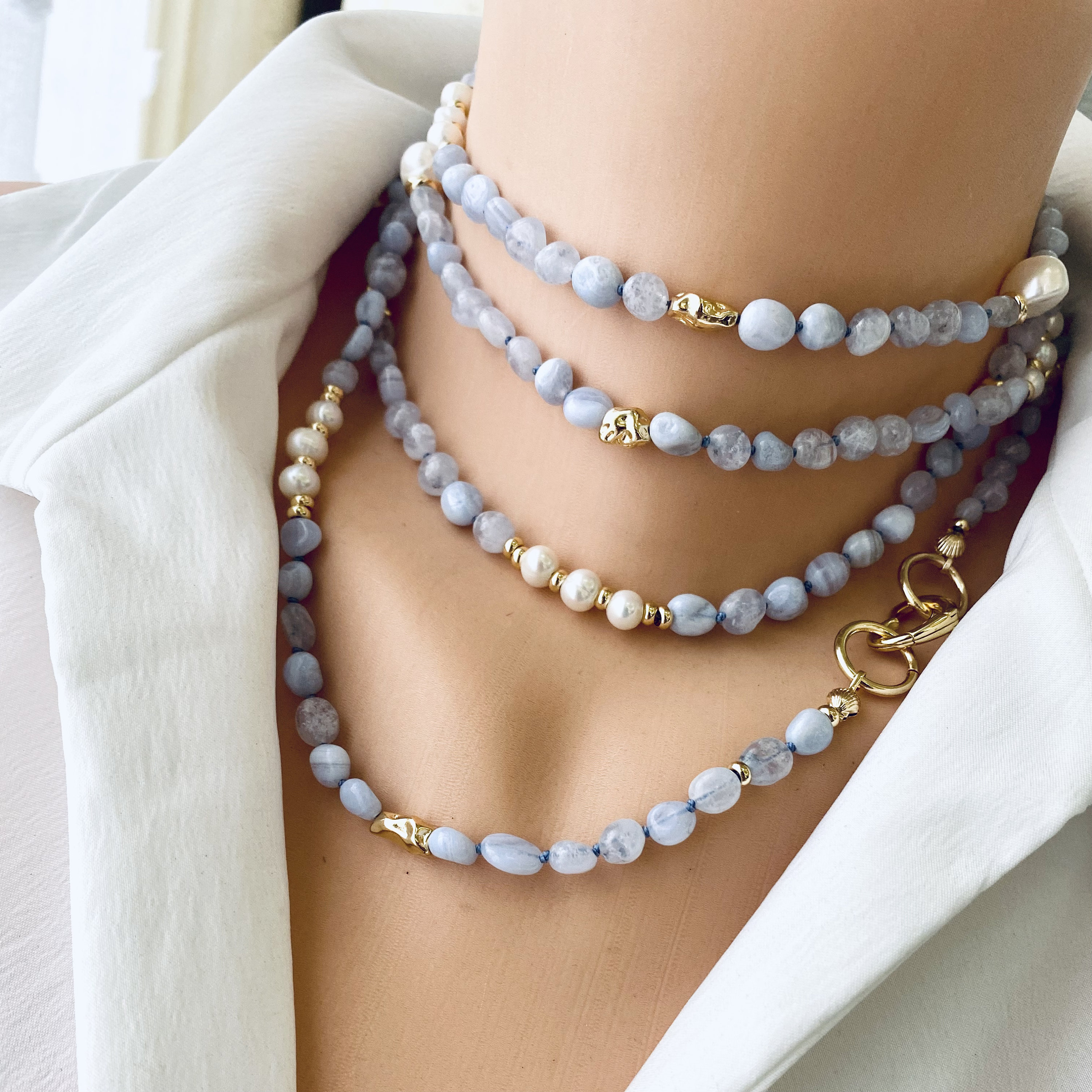 Agate & Pearl Necklace Agate & Pearl Necklace