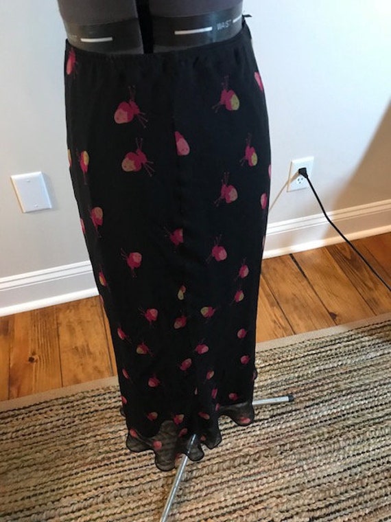 Fun Asian Print Vintage Betsey Johnson Chiffon Ski