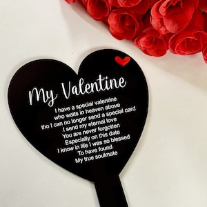 valentines day memorial gift in loving memory wife husband memorial grave marker boyfriend girlfriend memorial grave stake