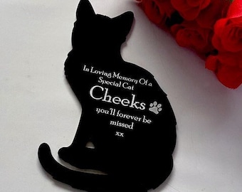 Personalised Engraved Cat Memorial Plaque Stake Pet Memorial Grave Marker Pet Plaque Outdoor Garden Pet Loss Gift Pet Keepsake Cat Plaque