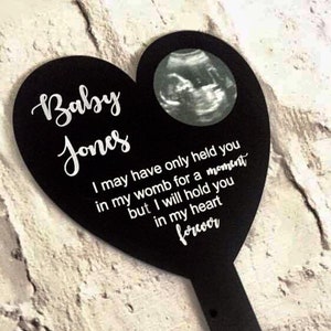 Personalised baby grave memorial miscarriage keepsake babyloss gift used infant loss angel baby  scan picture stillbirth stillborn
