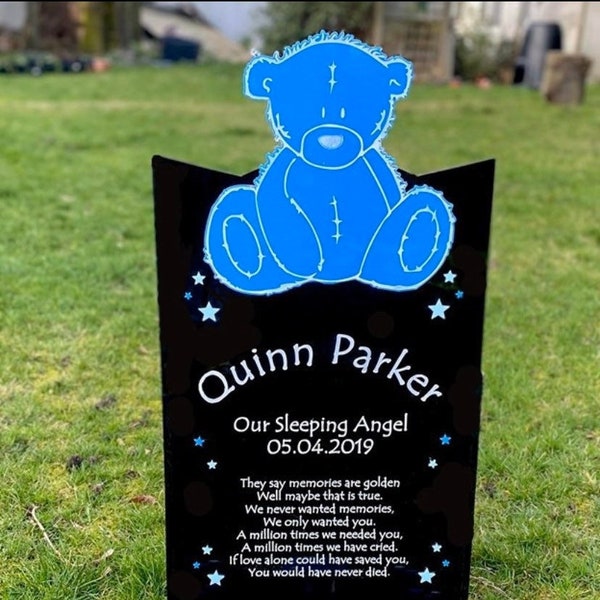 Childrens headstone temporary headstone gravemarker memorial plaque gravestone baby loss memorial funeral headstone memorial baby