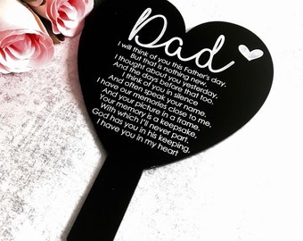 In loving memory Dad Father's Day gift memorial grave marker grave decor outdoor keepsake Father's Day dad gift remembrance gift