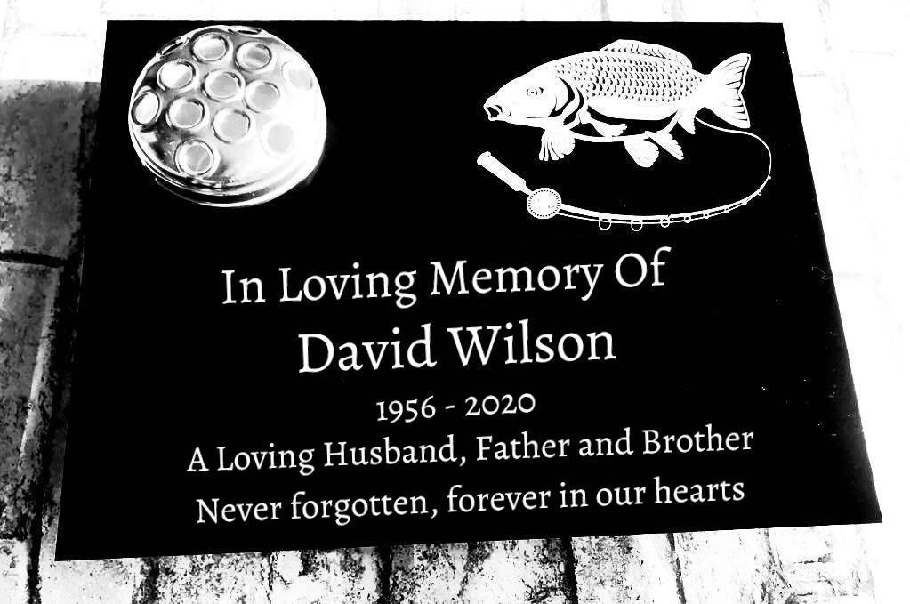 Fish Fishing memorial grave marker fishing memorial plaque personalised  memorial headstone temporary headstone in loving memory dad memorial