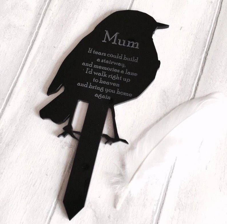 Personslised Robin Memorial Grave Marker Plaque Etsy UK personslised-robin-memorial-grave-marker-plaque-etsy-uk
