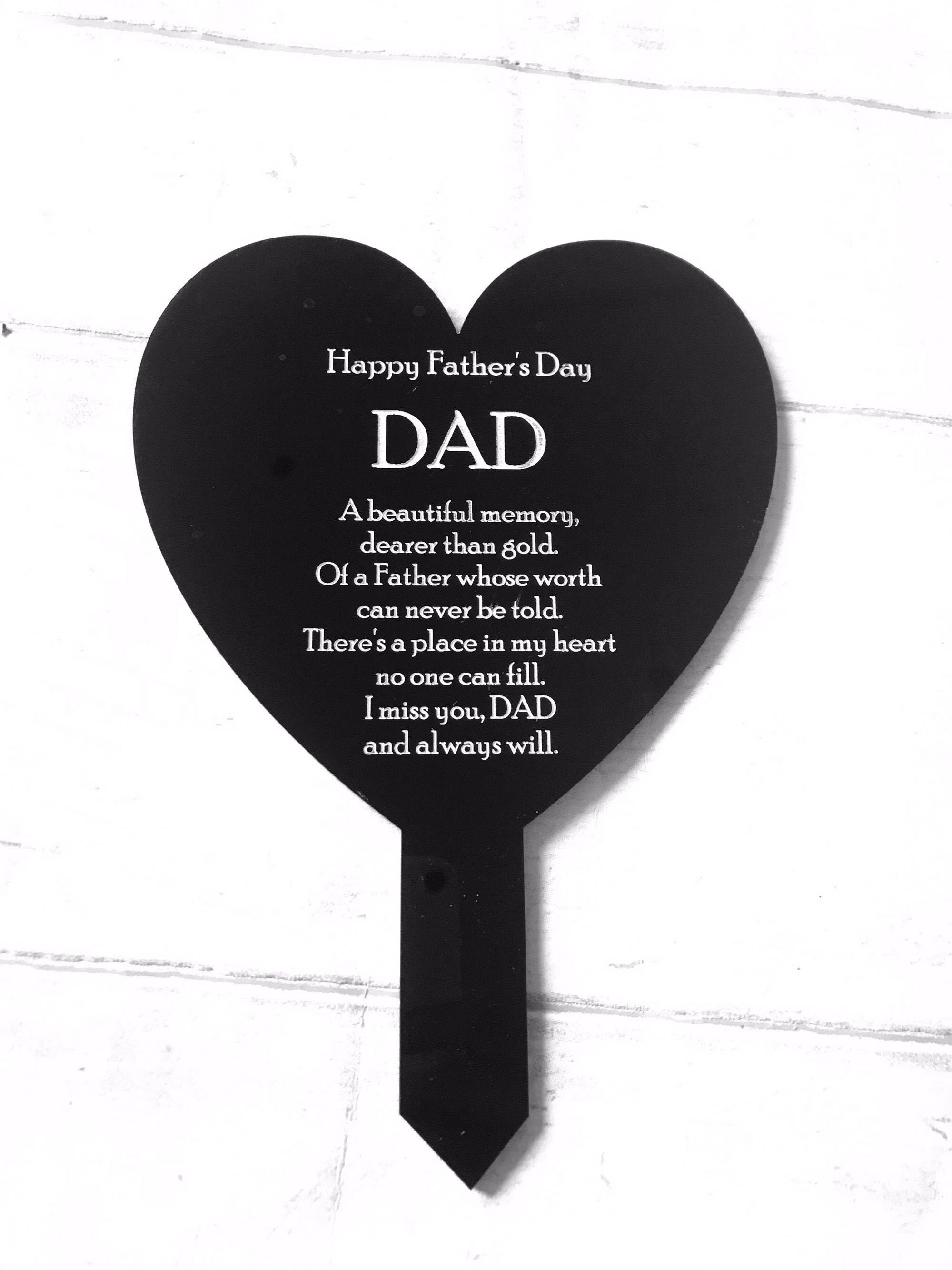 Father's Day memorial remembrance memorial grave marker plaque en…