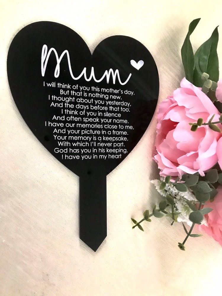 Mothers day in loving memory memorial remembrance gift grave | Etsy