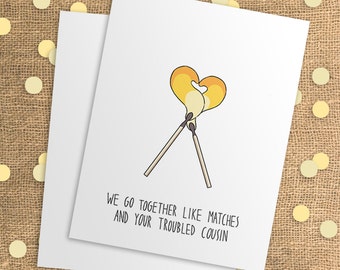 Anniversary - Valentine's Day - Best Friend Card - Friendship Card - Just Because - We Go Together Like