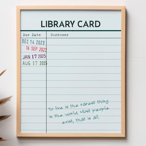 Benutzerdefinierte Buchliebhaber Zitat Matte Vertikale Poster Bibliothek Fälligkeitsdatum Wandkunst Literatur Benutzerdefinierte Druck Wohnheim Raum Dekor Geschenk Leser Home Office