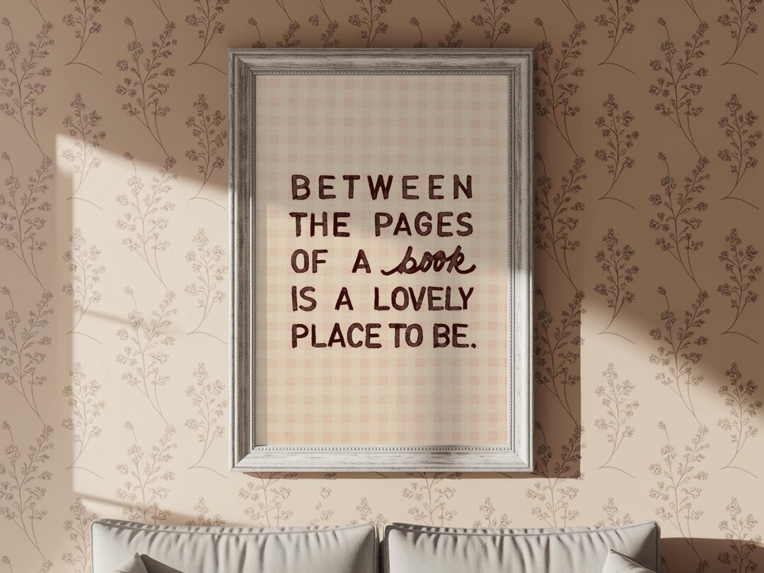 Cottagecore Reading Cottagecore Reading Nook Poster: Hand-lettered Matte Wall Art - Etsy