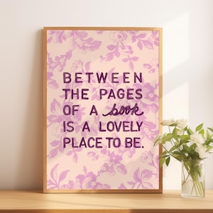 Whimsical Reading Nook Poster, Home Office Wall Art