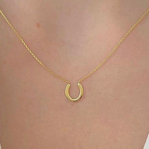 Small Horseshoe Necklace| Gold Horseshoe Necklace| Good Luck Charm| Lucky Horseshoe Pendant| Gift For Her