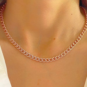 Rose gold thick chain cheap