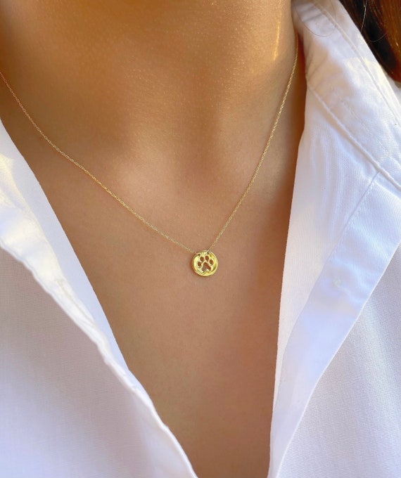 Paw necklace hotsell gold