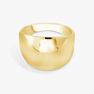 14K Gold Dome Ring| Dome Ring Gold| Statement Ring| Gold Ring| 14K Gold Ring| minimal Jewelry| Classic Bold Ring| Gold Bands For Her