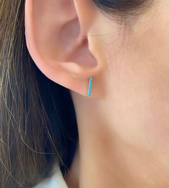Turquoise cheap bar earrings