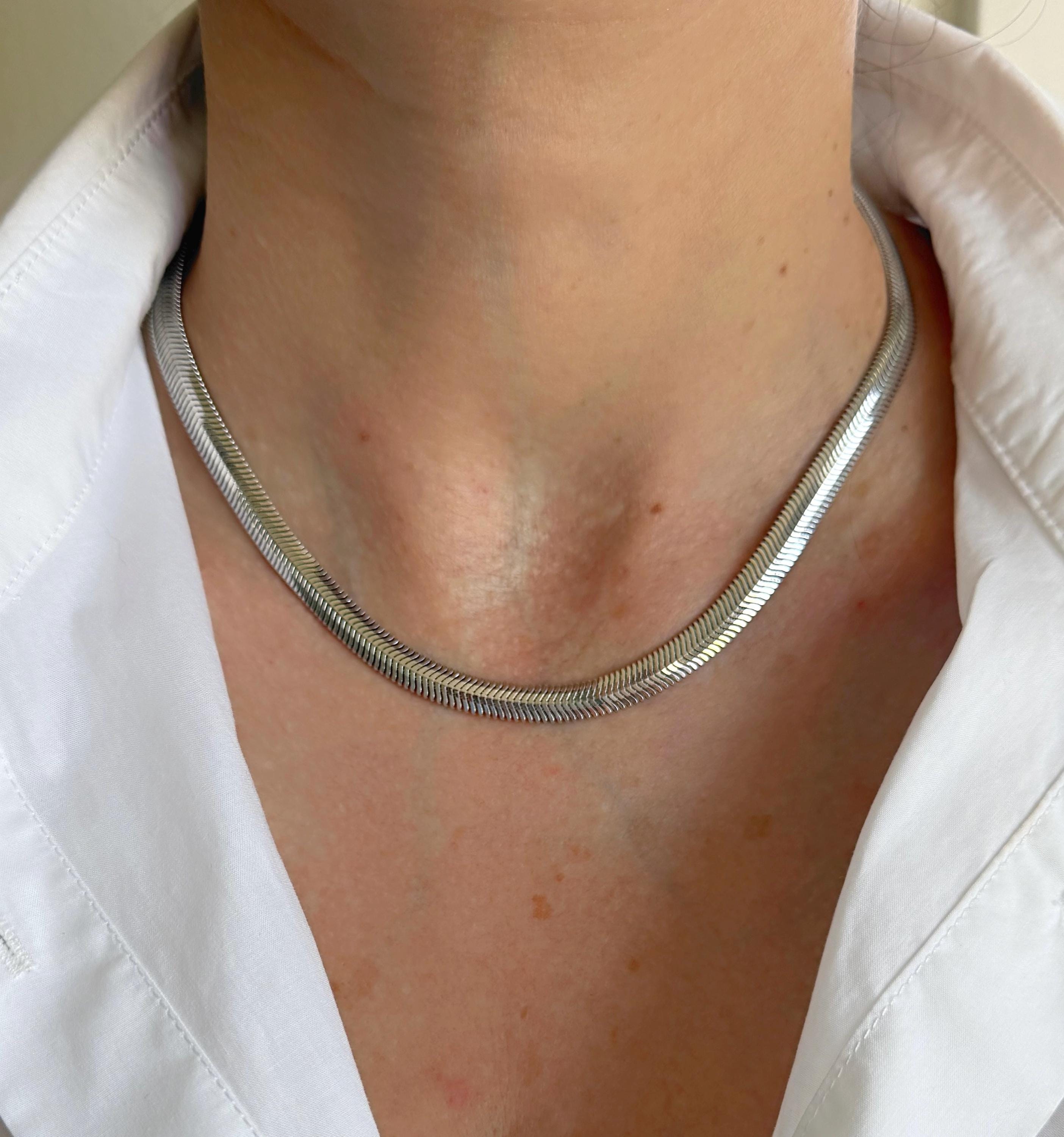 The Flat Head Necklace Chain SLV925 50cm