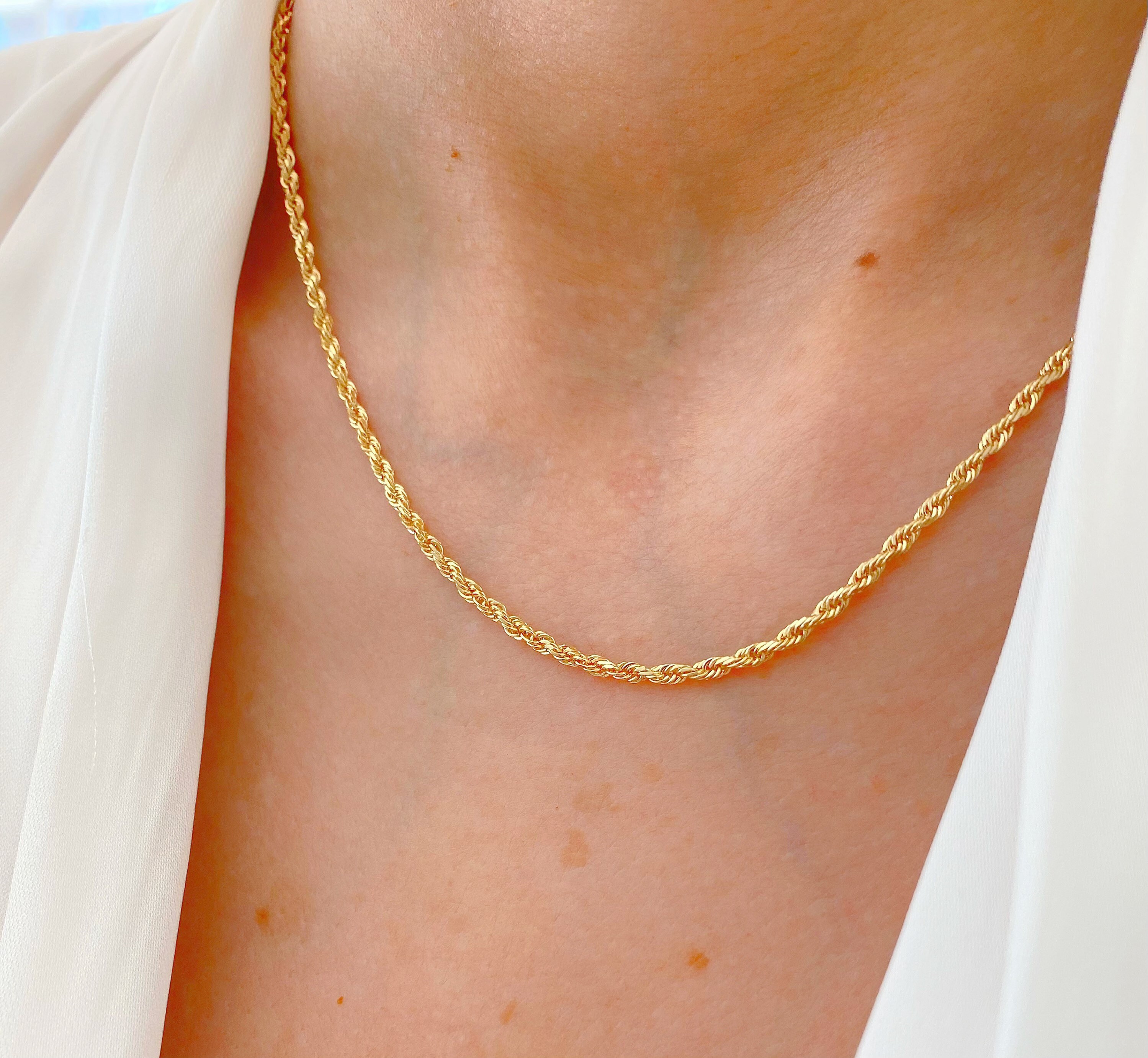 Petite Rope Chain Necklace - Kinn 22