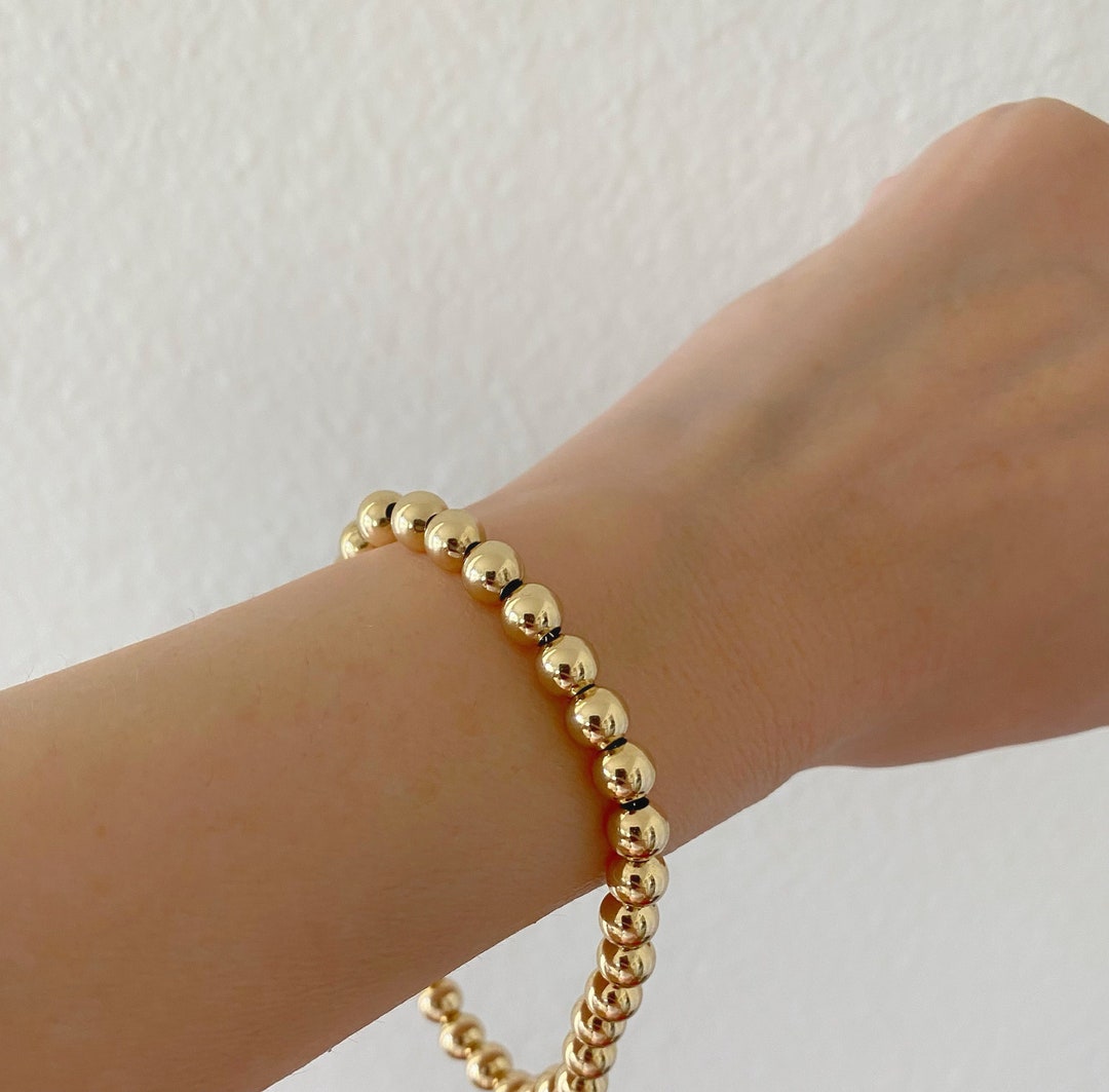14K Gold Ball Bracelet 14K Gold Bead Bracelet 14K Gold Bracelet