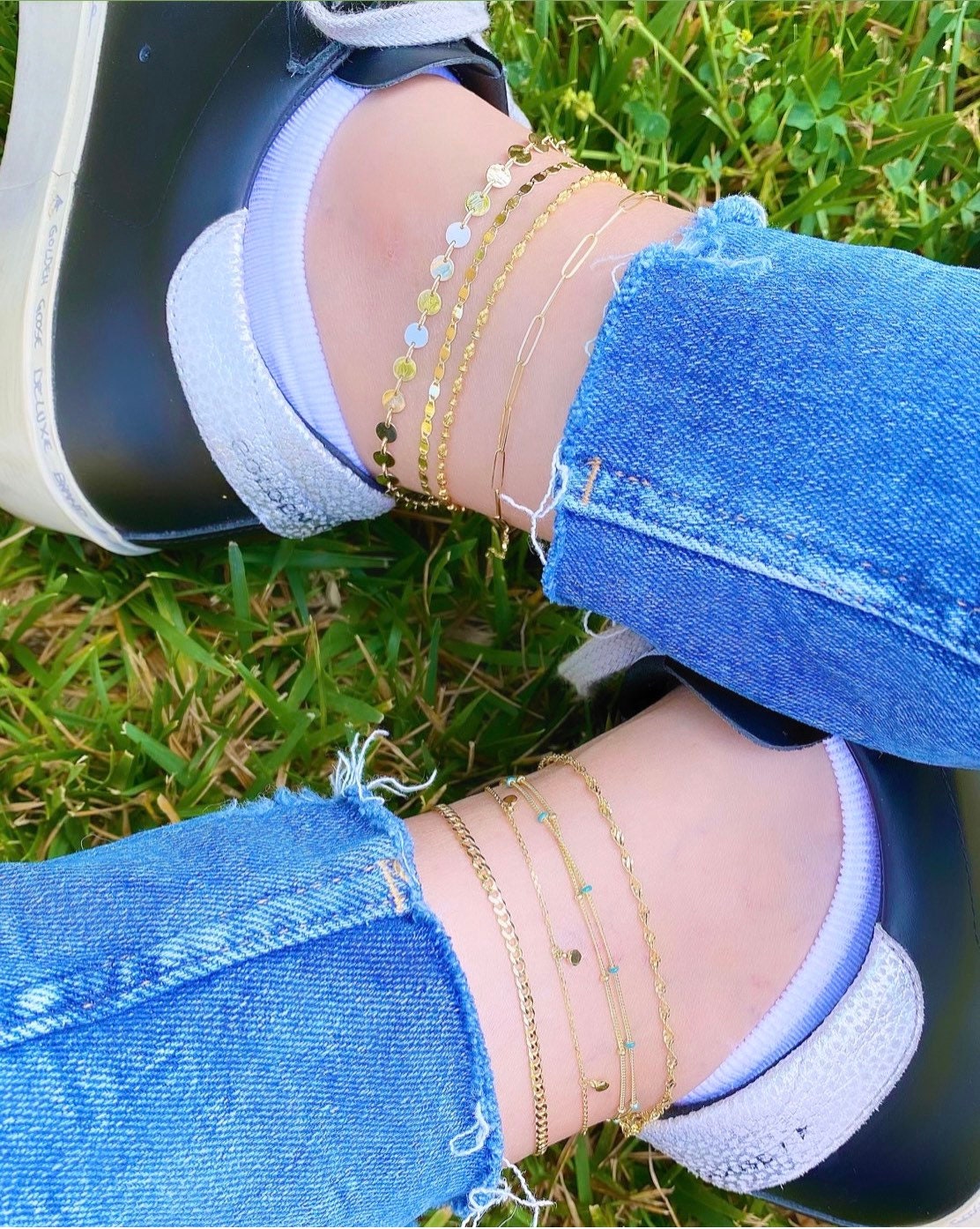 Solid 14k Yellow Gold Anklet Chain 10 Inch 14k Gold - Etsy