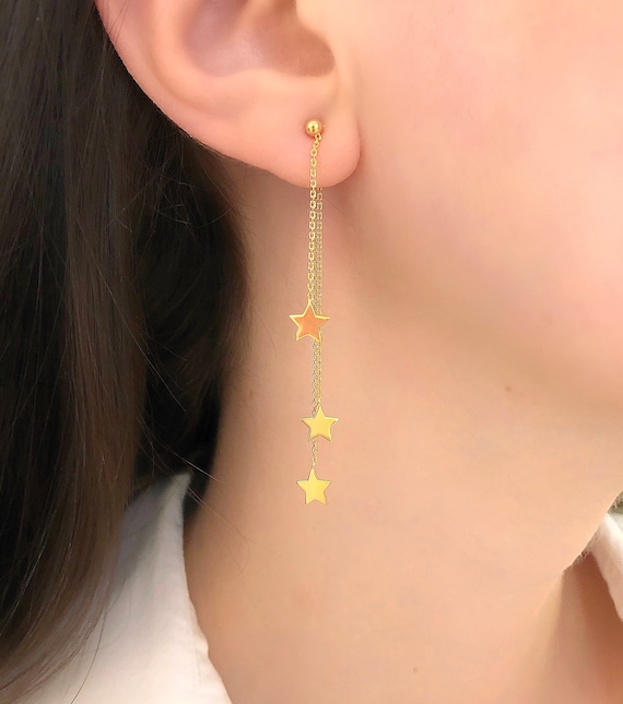 Gold dangle drop earrings best sale