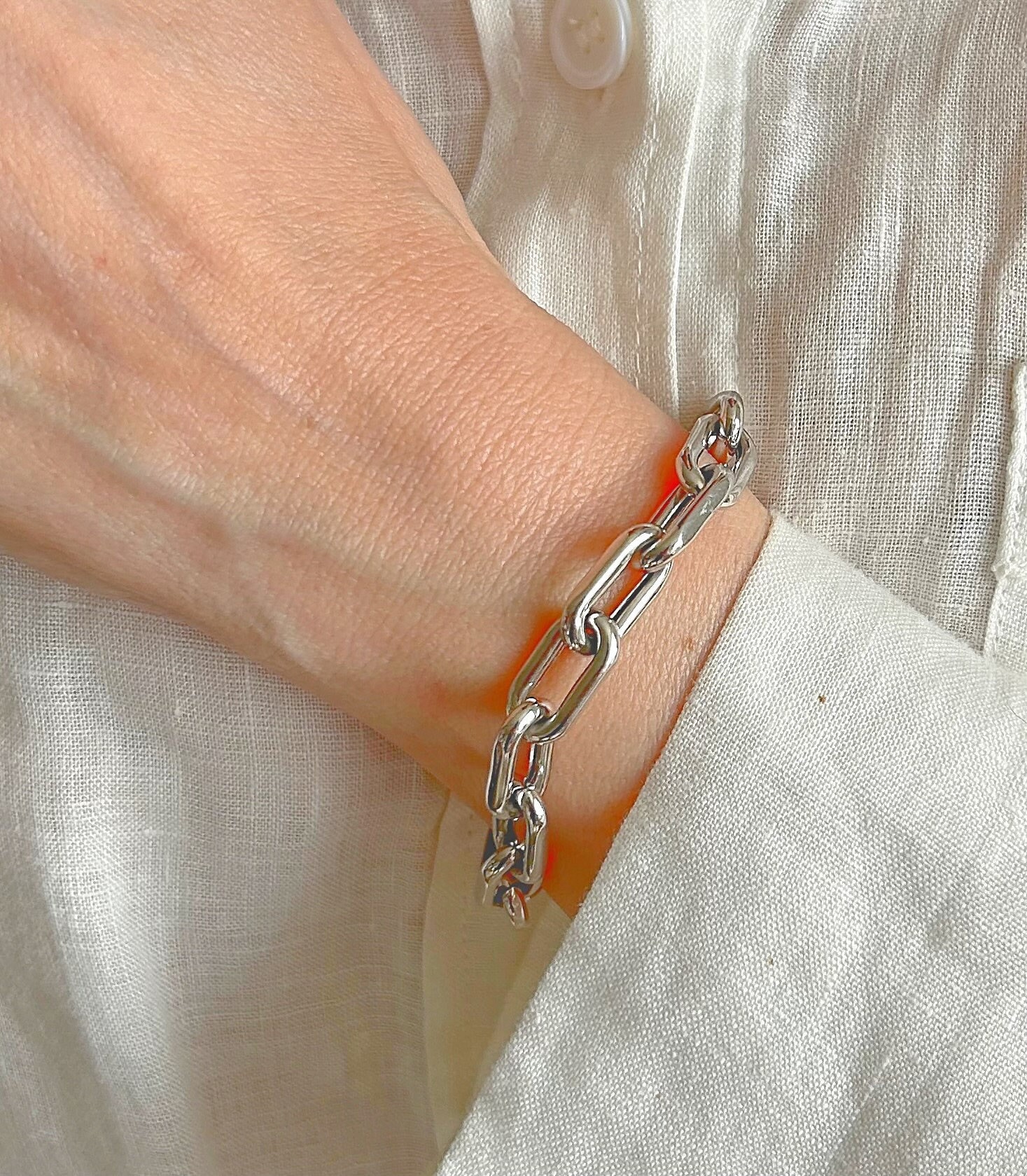 Armband 18 Karat Weißgold/Roségold 133 G, 35 Mm Breit