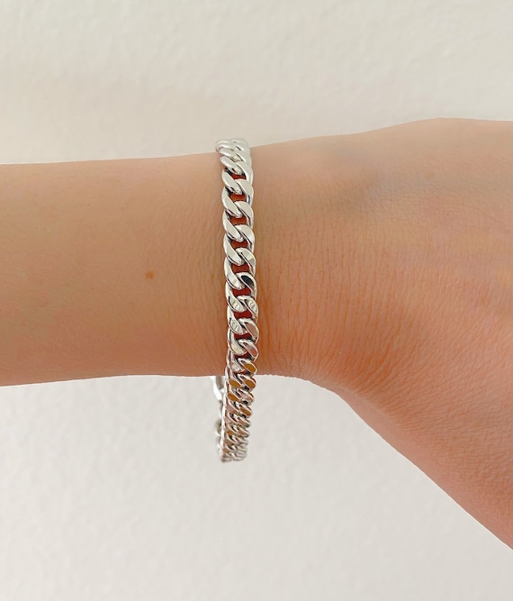 Women's Cuban Link Bracelet - 6mm - Silver Jewelry - JAXXON