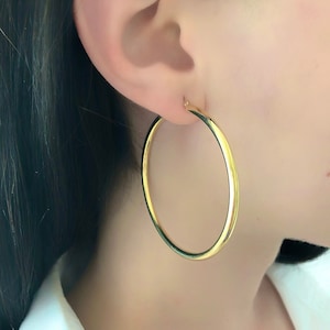 14k Yellow Gold Hoop Earrings, Gold Hoop Earrings, Hoop Earrings, 14k Gold Earrings, Gold Earrings, Gift For Her