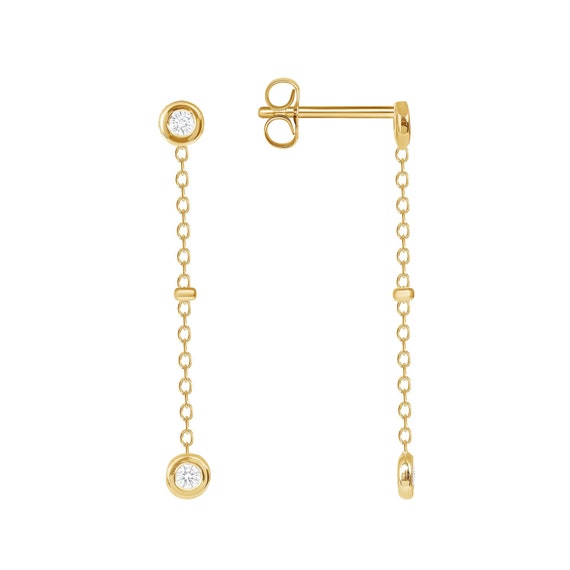 1pair Rose Gold Silver Hanging Chain Earrings Tassel Ear Line Jewelry  Ladies Fashion Earring - AliExpress