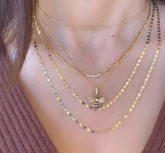 14K ゴールド キューバン リンク チェーン ネックレス | 14K ゴールド 