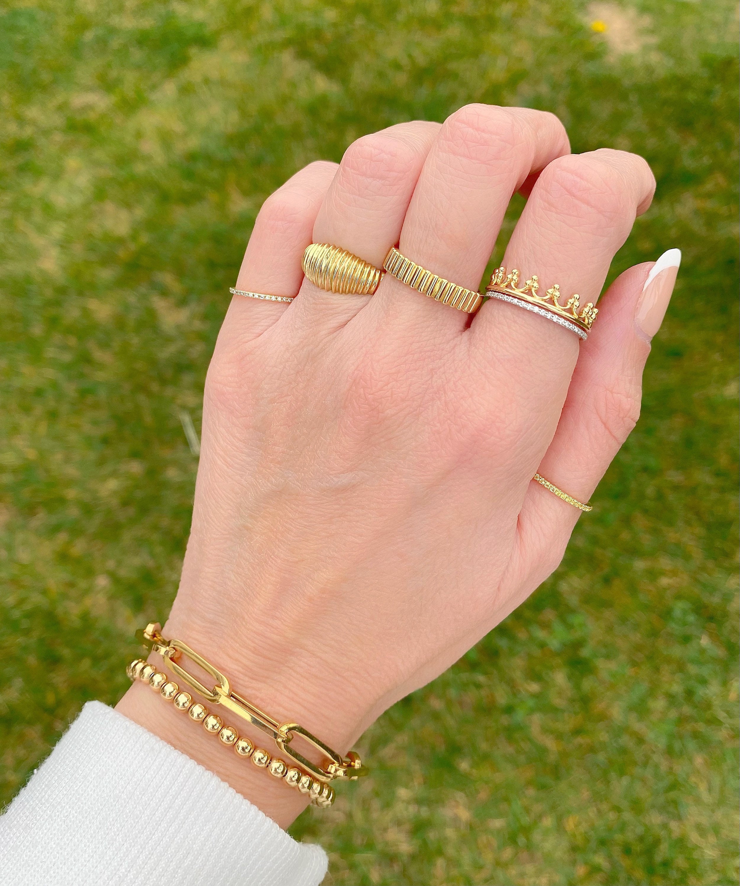 14K Gold Ball Bracelet 14K Gold Bead Bracelet 14K Gold Etsy