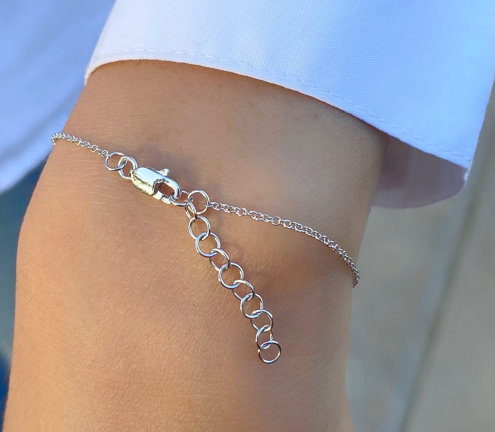 Diamond Evil Eye Bracelet 14K Gold Evil Eye Dainty Bracelet Etsy UK