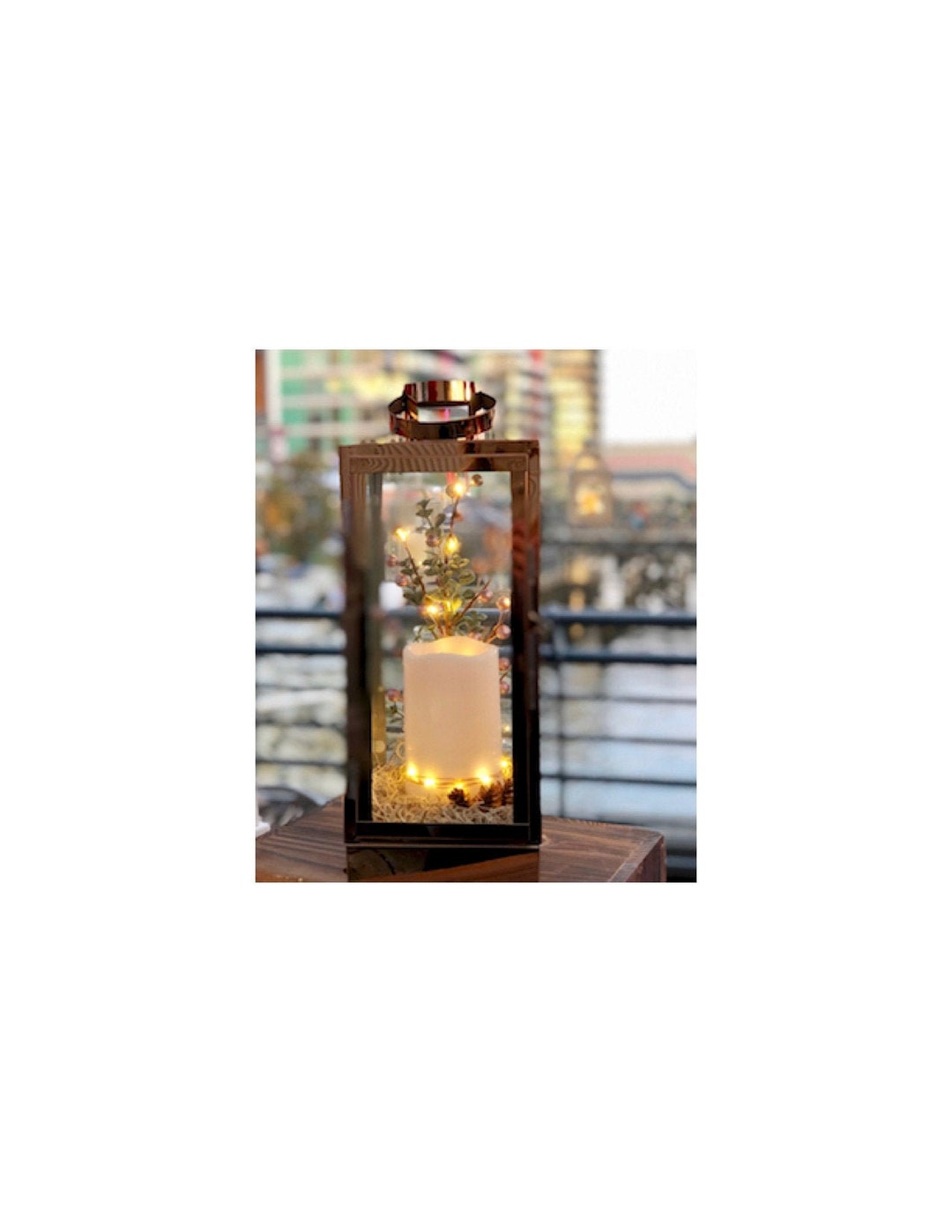 Rose Gold Lantern / Wedding Lantern/ Unique Gift / Candle