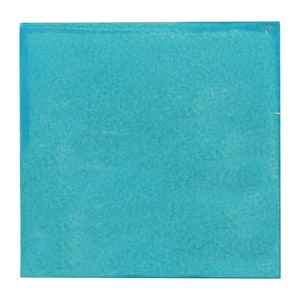 Turquoise Handmade Mexican Talavera tiles 4" x 4"