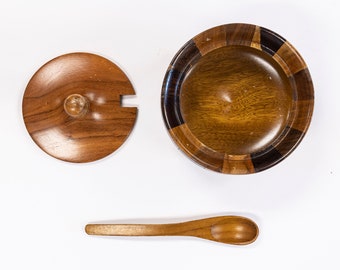 Exotic Wood Sugar Bowl Serving Set