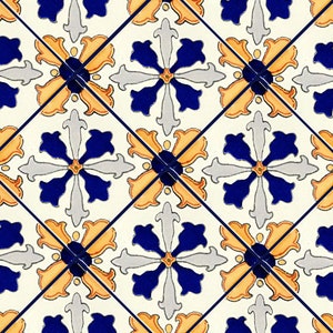 Handmade Mexican Talavera tiles 4" x 4" Traditional MR