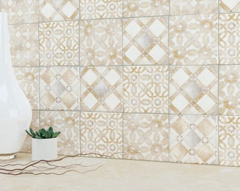 4x4 Handmade Ceramic Tiles Moroccan Cream Mix