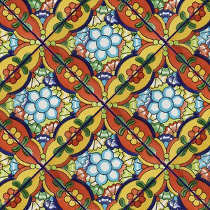 Handmade Mexican Talavera tiles 4&quot; x 4&quot; Florencia