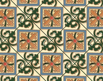 Handmade Mexican Talavera tiles 4" x 4" Traditional