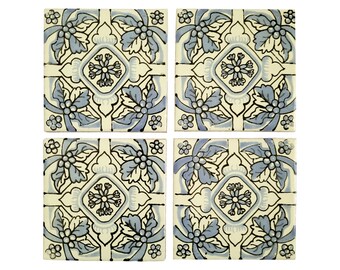 Handmade Mexican Talavera tiles 4" x 4" Traditional