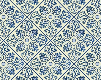 Handmade Mexican Talavera tiles 4" x 4" Traditional - Blue and White