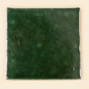 Handmade Mexican Talavera tiles 4" x 4" Solid Green MR
