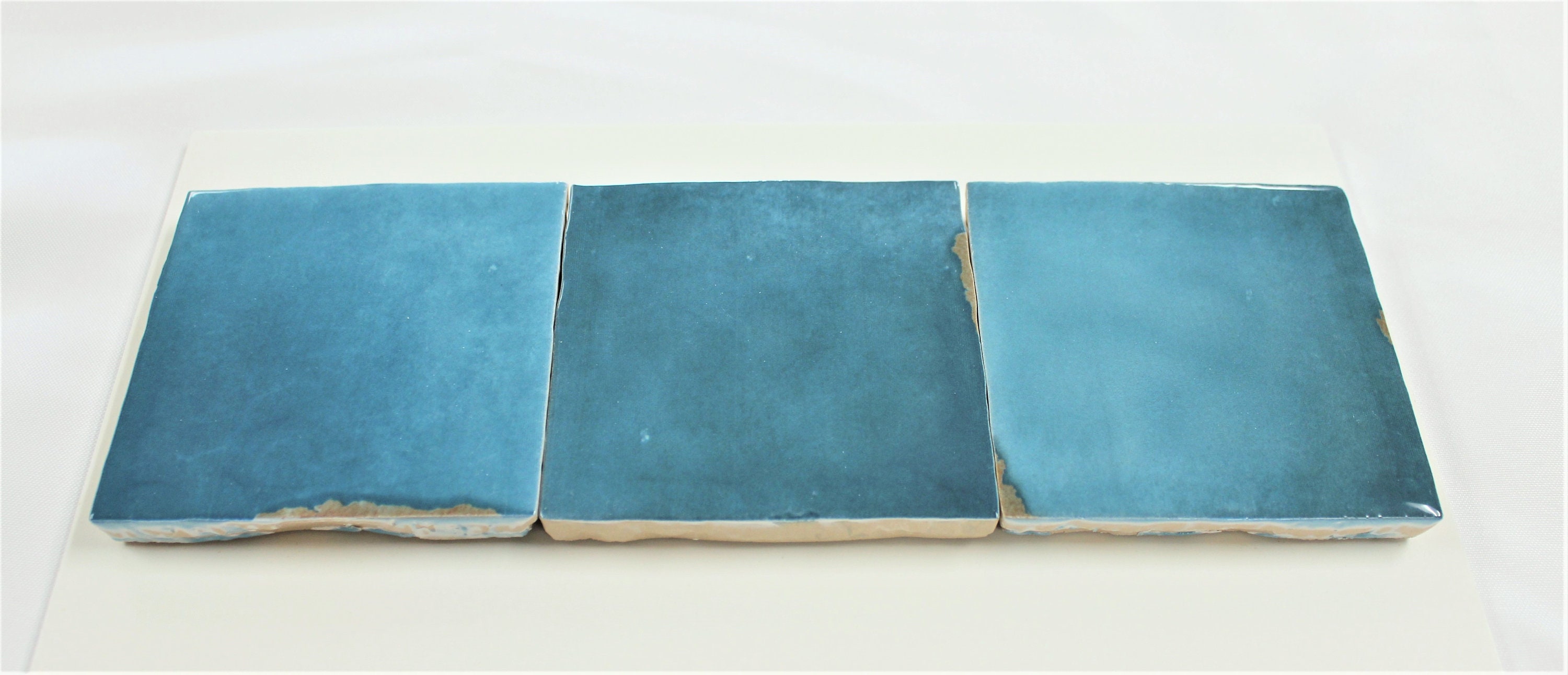 4x4 Handmade Ceramic Tiles Turquoise MT Etsy