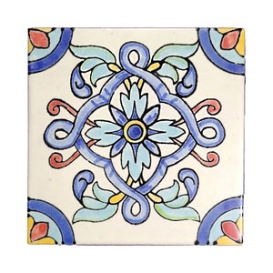 Master Artisan Handmade Mexican Talavera Tiles 6&quot; x 6&quot;