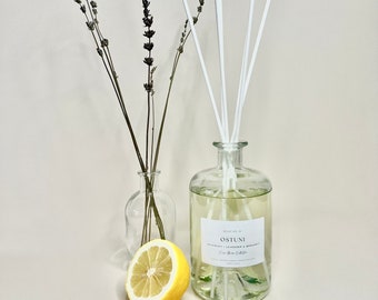 Luxury Aromatherapy Reed Diffuser - Rosemary, Lavender and Bergamot