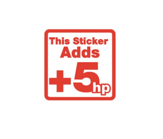+5hp PLUS 5 HP Multiple Colors Car Decal Sticker