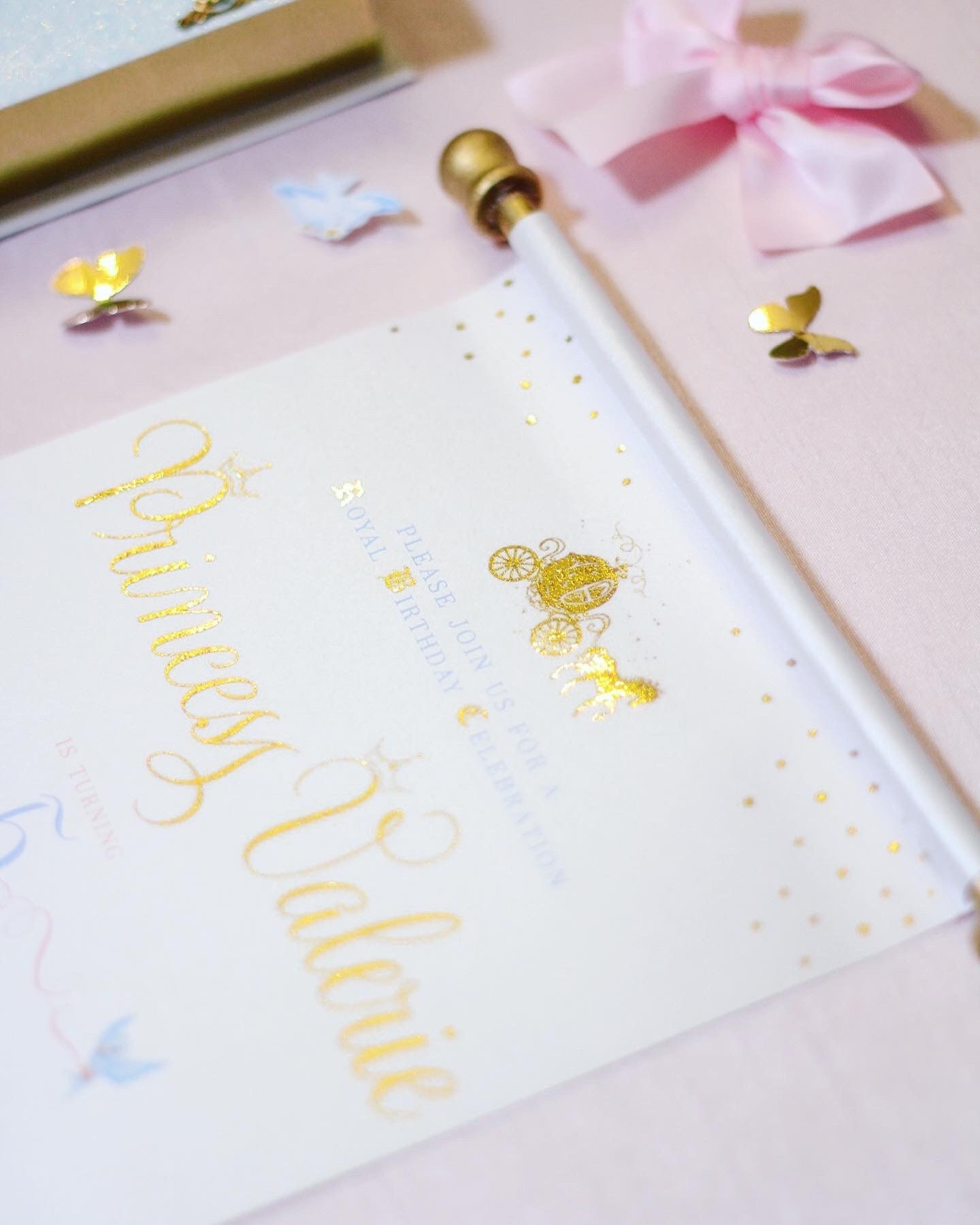 Cinderella Story Book Invitations