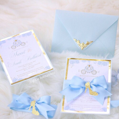 Cinderella Quinceanera shops Invitations (1 dozen)