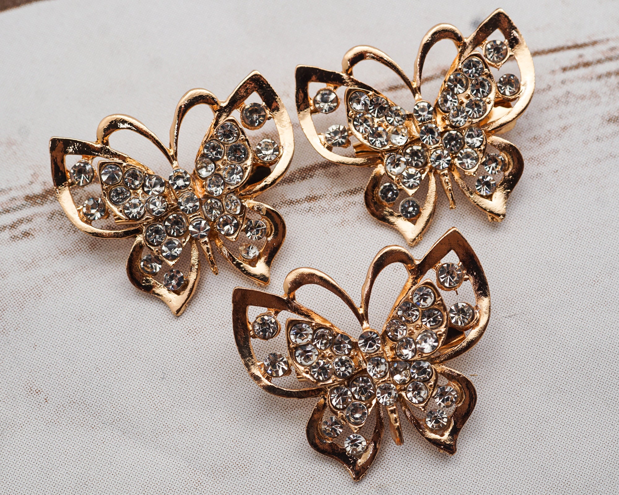 Gold Butterfly Pins In Gold – Marche Rue Dix