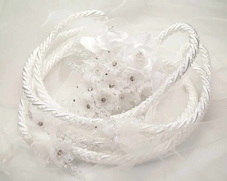White Wedding Lasso Silk Rose Flower Wedding Lasso Lazo Etsy